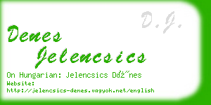 denes jelencsics business card